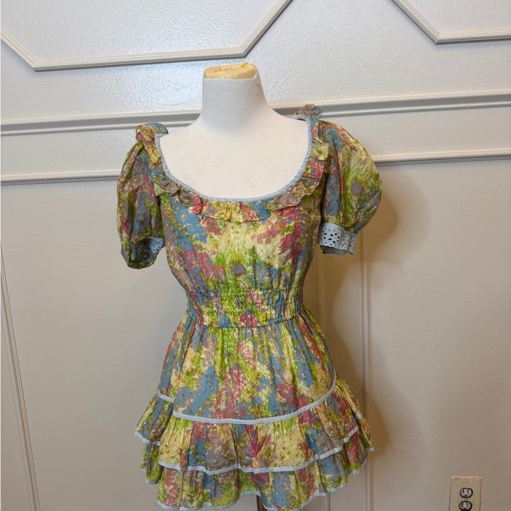 LoveShackFancy Pastel Floral Dress